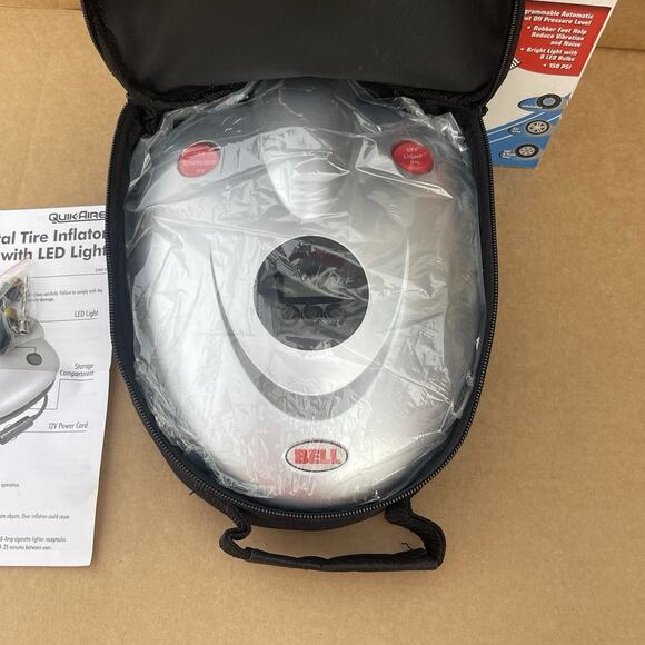 Bell Quik Aire Digital Tire Inflator with LED Light 83405-8 12 Volt 150 PSI New - Picture 9 of 11